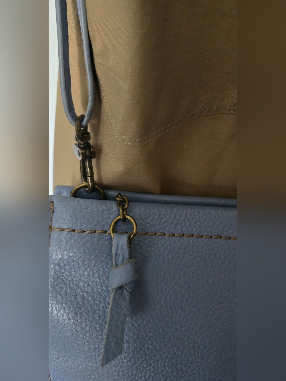 The Sak Light Blue Pebbled Leather Crossbody Bag - Picture 4 of 13